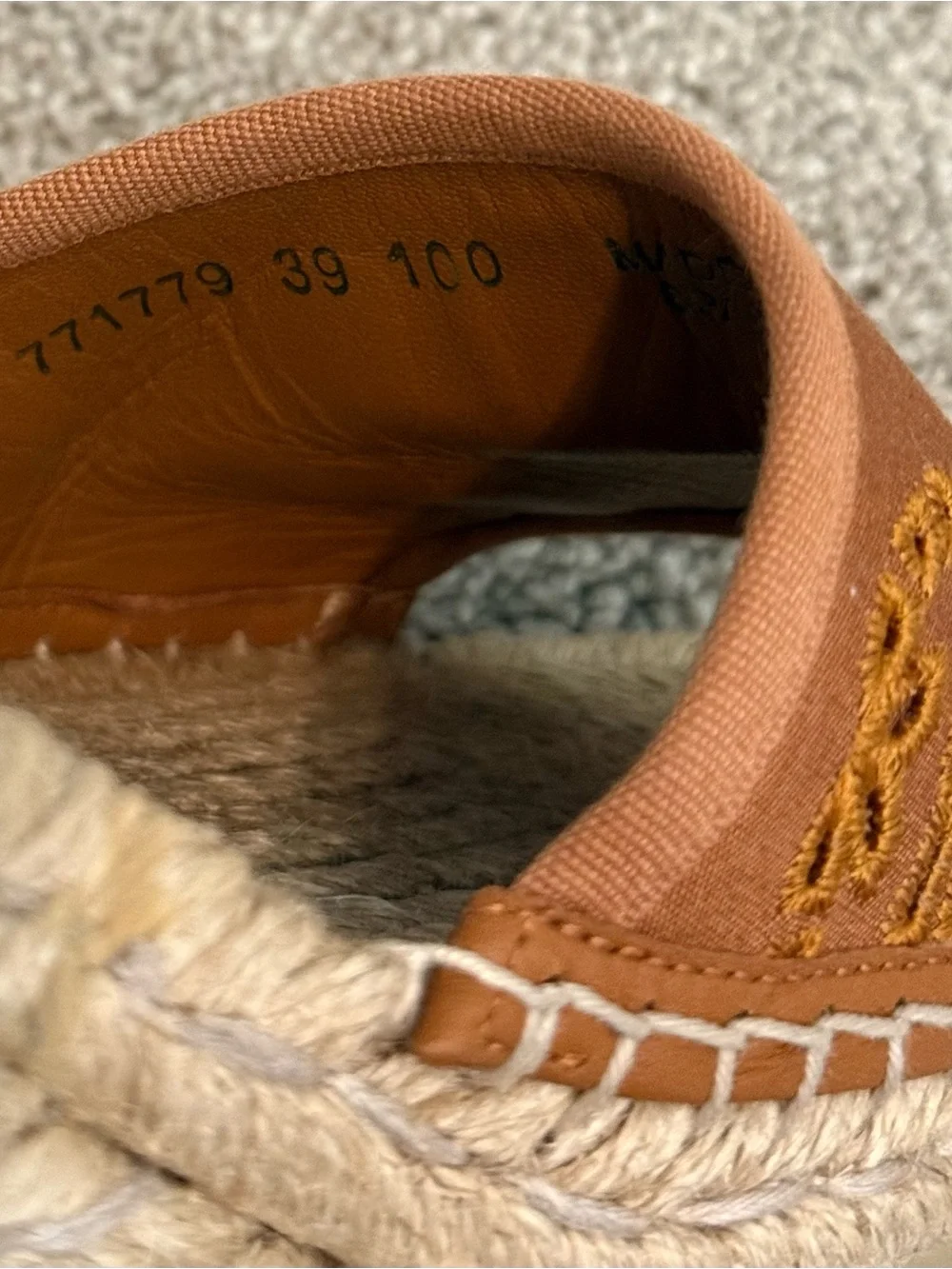 Gucci Brown Embroidered Espadrille Wedge Sandals with Ankle Wraps
